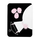 Weddenschap Roze zwart horizontaal Magneet (Verticaal)