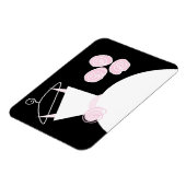 Weddenschap Roze zwart horizontaal Magneet (Linkerzijde)