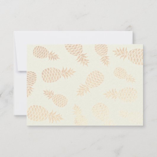 Weddenschap RSVP Antwoord Gold Pineapple Couple Na (Achterkant)