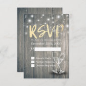 Weddenschap RSVP Champagne Glasses Wood String Lig (Voorkant / Achterkant)