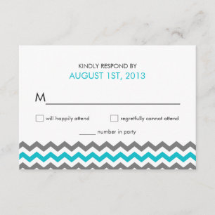 Weddenschap RSVP Chevron Zigzag Reply Kards Kaartje