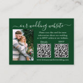 Weddenschap RSVP Details Foto 2 QR Green Informatiekaartje (Voorkant)