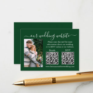 Weddenschap RSVP Details Foto 2 QR Green Informatiekaartje