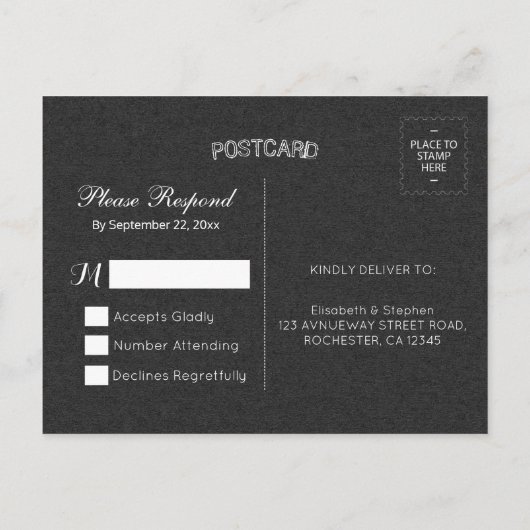 Weddenschap RSVP Floral Mason Jar String Lights Go Uitnodiging Briefkaart (Achterkant)