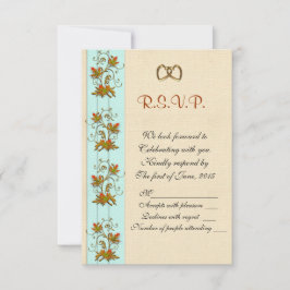 Weddenschap RSVP herfstbladeren Kaart