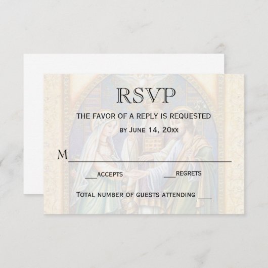 Weddenschap RSVP katholiek Christelijk huwelijk (Voorkant / Achterkant)