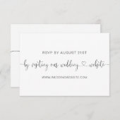 Weddenschap RSVP Online Card Informatiekaartje (Voorkant / Achterkant)