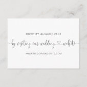 Weddenschap RSVP Online Card Informatiekaartje (Voorkant)