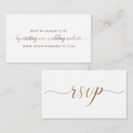 Weddenschap RSVP Online Card Informatiekaartje (Voorkant / Achterkant)