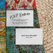 Weddenschap RSVP Online Casual handschrift Invoege Informatiekaartje