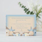 Weddenschap RSVP prachtige tropische strandschelpe (Staand voorkant)