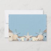 Weddenschap RSVP prachtige tropische strandschelpe (Achterkant)