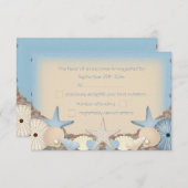 Weddenschap RSVP prachtige tropische strandschelpe (Voorkant / Achterkant)