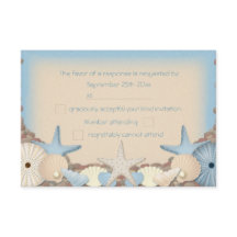 Weddenschap RSVP prachtige tropische strandschelpe