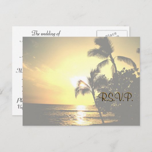 Weddenschap RSVP Uitnodiging Briefkaart (Voorkant / Achterkant)