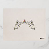 Weddenschap RSVP Victoriaans Belle Epoche invoegen Folie Uitnodiging Briefkaart (Achterkant)