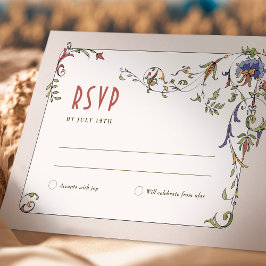 Weddenschap RSVP Victoriaans Belle Epoche invoegen Kaart