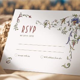 Weddenschap RSVP Victoriaans Belle Epoche invoegen Kaart