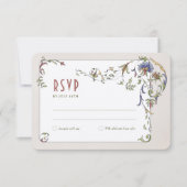 Weddenschap RSVP Victoriaans Belle Epoche invoegen Kaart (Voorkant)