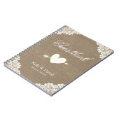 Weddenschap | Rustic Burlap White Lace Notitieboek (Linkerzijde)
