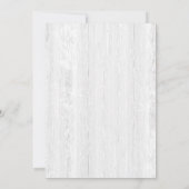 Weddenschap Rustic Floral Chic White Wood Kaart (Achterkant)