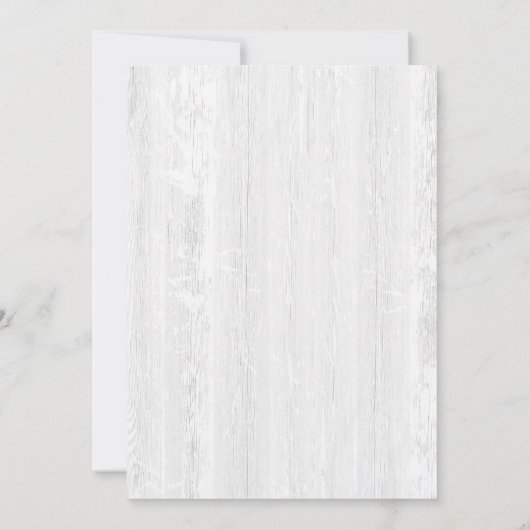 Weddenschap Rustic Floral Chic White Wood Kaart (Achterkant)