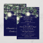 Weddenschap Rustic Wood Golden Hearts Lights Kaart (Voorkant / Achterkant)