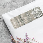 Weddenschap Rustic Wood Mason Jar String Light Etiket