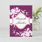 Weddenschap Sangria & White Cherry Blossom Kaart (Staand voorkant)