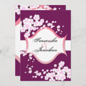 Weddenschap Sangria & White Cherry Blossom Kaart (Voorkant / Achterkant)