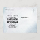 Weddenschap Save the Date Blauwgroen Gold Agate Ge Aankondigingskaart (Achterkant)