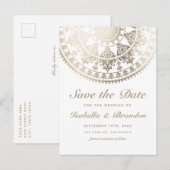 Weddenschap Save the Date Briefkaarten Gold Foil (Voorkant / Achterkant)