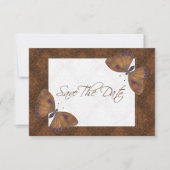 Weddenschap Save the Date Butterfly Brocade brown (Voorkant)