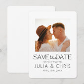 Weddenschap Save the Date Card with Photo Vellum Kaart (Voorkant / Achterkant)