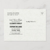 Weddenschap Save The Date Chic Mason Jar Paarse Li Aankondigingskaart (Achterkant)