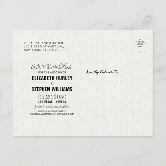 Weddenschap Save The Date Chic Mason Jar Paarse Li Aankondigingskaart (Achterkant)