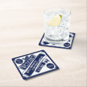 Weddenschap Save the Date  Classic White/Blue Kartonnen Onderzetters (Insitu)