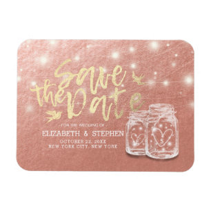 Weddenschap Save The Date Couple Mason Jars Roos G Magneet
