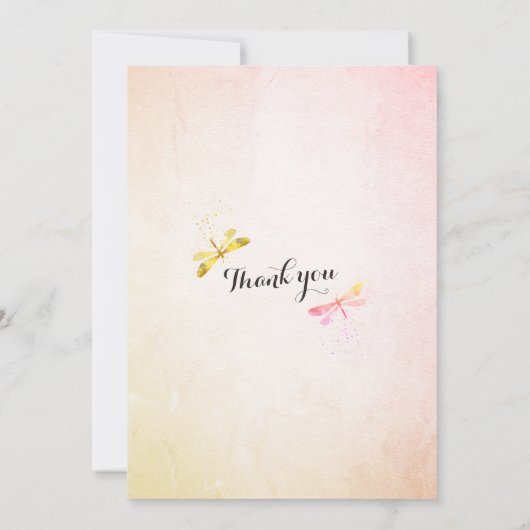 Weddenschap Save the Date Dragonfly Mating Love He (Achterkant)