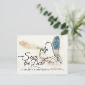 Weddenschap Save the Date Dragonfly Mating Love He Aankondigingskaart (Staand voorkant)