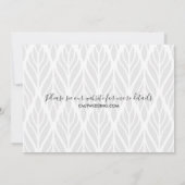 Weddenschap Save the Date Elegant Silver & White (Achterkant)
