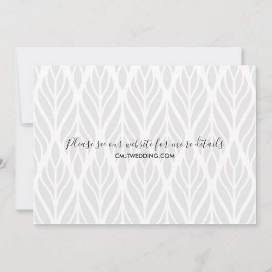 Weddenschap Save the Date Elegant Silver & White (Achterkant)