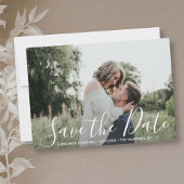 Weddenschap Save the Date Elegant Silver & White