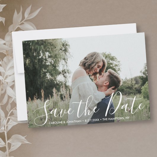 Weddenschap Save the Date Elegant Silver & White
