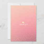 Weddenschap Save the Date Flowers Pink Gold Glitte (Achterkant)