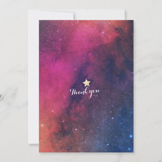 Weddenschap Save the Date Galaxy Nebula Constellat (Achterkant)