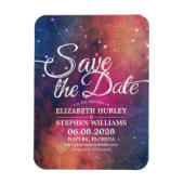 Weddenschap Save the Date Galaxy Nebula Constellat Magneet (Verticaal)