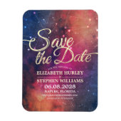 Weddenschap Save the Date Galaxy Nebula Constellat Magneet (Verticaal)