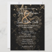 Weddenschap Save The Date Gold Glitter Floral Swir (Voorkant)
