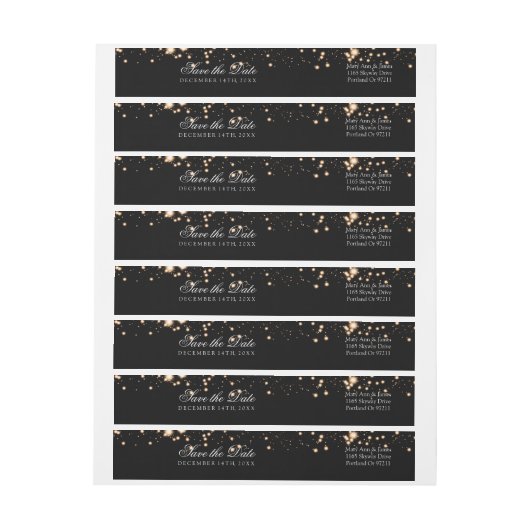 Weddenschap Save The Date Gold Hollywood Glam (Vel)